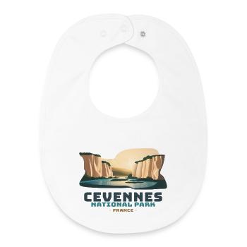 Cévennes Nationalpark Massif Central Wandern - Baby Organic Lätzchen - Weiß - Vorne