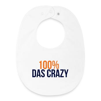 GIUDAN Youth Word 25 Collection - 100% the Crazy - Baby Organic Bib - white - Front