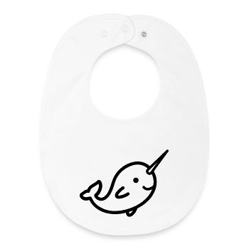 Narval - Bavoir bébé bio - blanc - Devant