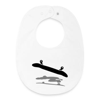 Skateboard - Baby Organic Lätzchen - Weiß - Vorne