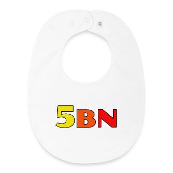 5BN Color Explosion Block Letters - Baby Organic Bib - white - Front
