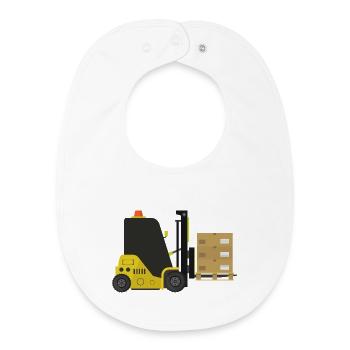 Forklift - Baby Organic Bib - white - Front