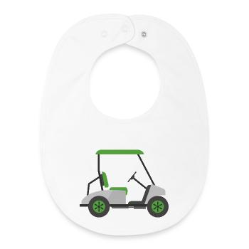 Golf carts - Baby Organic Bib - white - Front