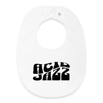 Acid Jazz - Bavoir bébé bio - blanc - Devant