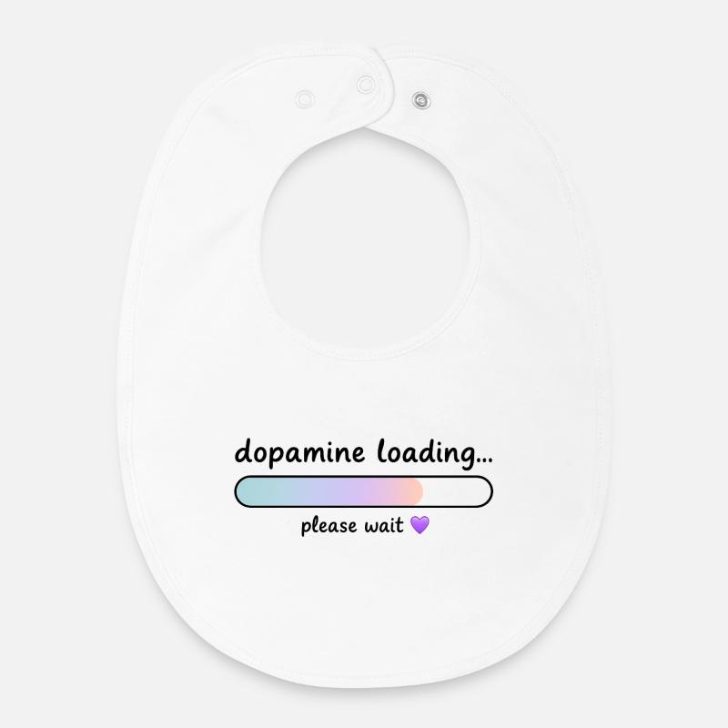 Gradient de charge de dopamine - Bavoir bébé bio - blanc