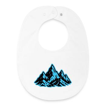 Icône du sommet des montagnes - Bavoir bébé bio - blanc - Devant