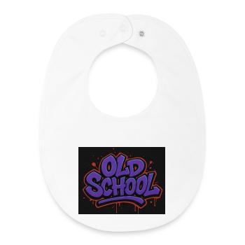 Old School Graffiti Lettering - Baby Organic Bib - white - Front