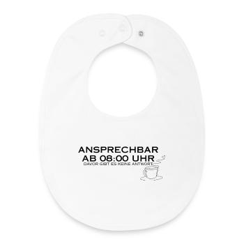 Disponible à partir de 08h00. - Bavoir bébé bio - blanc - Devant