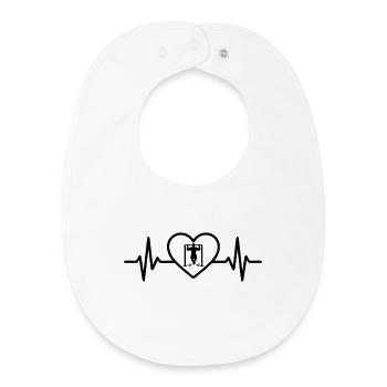 Entraînement Heart Street - Bavoir bébé bio - blanc - Devant