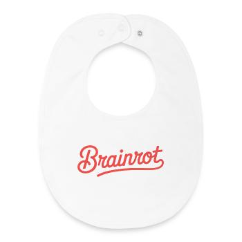 Brainrot - Funny Gen Alpha Memes - Baby Organic Bib - white - Front