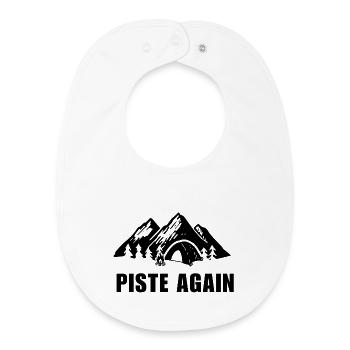 ENCORE UNE FOIS. SKI. SKI WINTE SPORT - Bavoir bébé bio - blanc - Devant