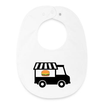 Street food truck - Baby Organic Bib - white - Front