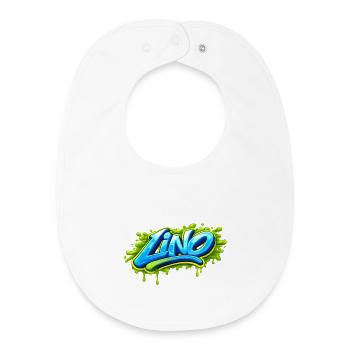 GRAFFITI NAME LINO FOR PERFECT GIFT PRINTABLE - Baby Organic Bib - white - Front