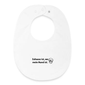 Home is where my dog is - Baby Organic Bib - white - Front
