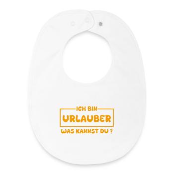 Beruf Urlauber - Baby Organic Lätzchen - Weiß - Vorne