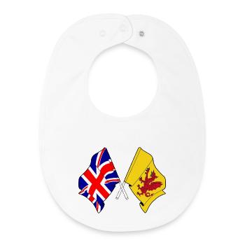 Somerset + Grande-Bretagne croisés - Bavoir bébé bio - blanc - Devant