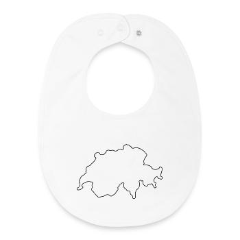 Résumé du pays suisse - Bavoir bébé bio - blanc - Devant