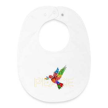 Peace - Baby Organic Bib - white - Front