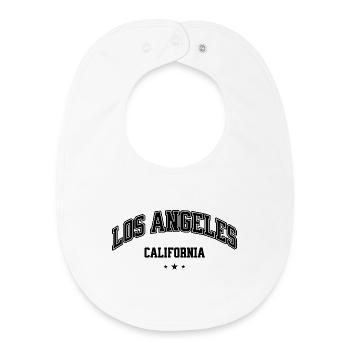 Lettrage arc de Los Angeles - Bavoir bébé bio - blanc - Devant