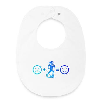 Motif emblématique de la course - Bavoir bébé bio - blanc - Devant