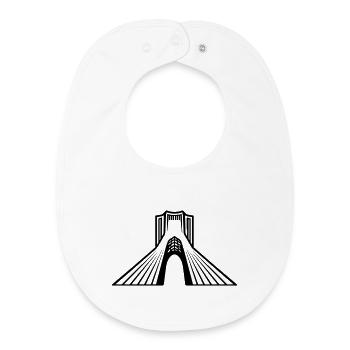 Azadi Tower Iran - Baby Organic Bib - white - Front