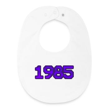 Nerd 1985 - Bavoir bébé bio - blanc - Devant