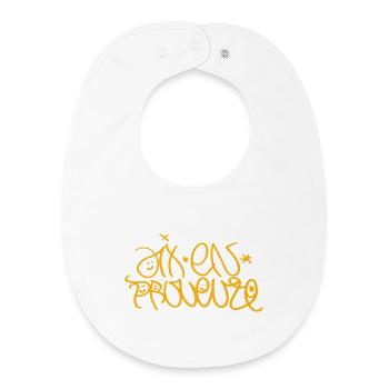 Traditional Aix-en-Provence Souvenir T-Shirt - Baby Organic Bib - white - Front