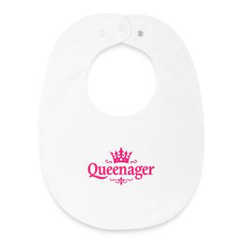 Queenager Krone für stolze junggebliebene Frauen - Bavoir bébé bio - blanc - Devant