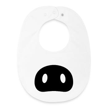 Museau de cochon - Bavoir bébé bio - blanc - Devant