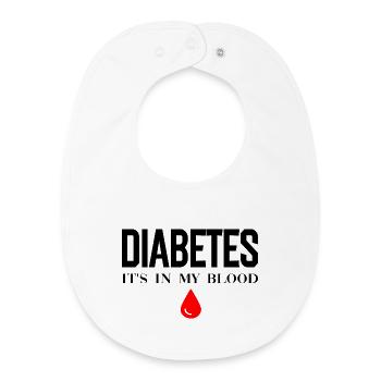 Crimson Teardrop Smile - Baby Organic Bib - white - Front