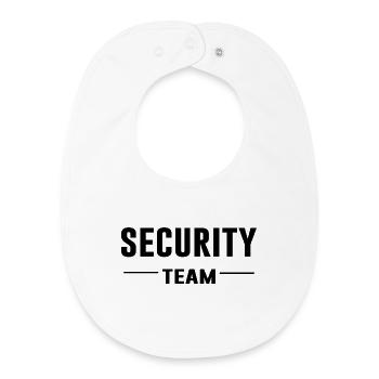 Security Team – Sicherheit | Ordnung | Crew Shirt - Baby Organic Lätzchen - Weiß - Vorne