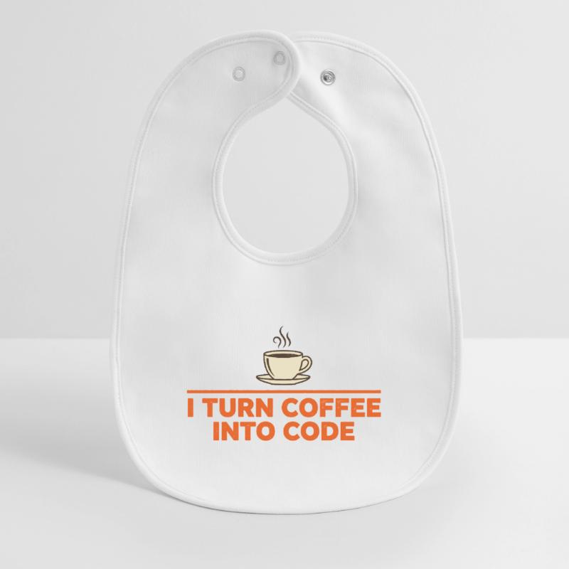 I Turn Coffee Into Code – Programmierer Retro Baby Organic Lätzchen