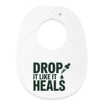 Homéopathie, lâche-le comme ça guérit professionnellement - Bavoir bébé bio - blanc - Devant