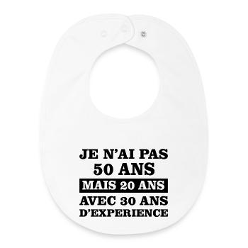 50 years - Baby Organic Bib - white - Front