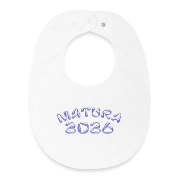 Matura 2026 Neon Blue - Baby Organic Bib - white - Front