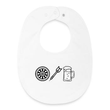 Darts Gifts - Dart shirt - Darts Shirt - Dart Play - Baby Organic Bib - white - Front