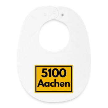 OLD POSTCODE POSTCODE RETRO 5100 AACHEN DREILÄNDER - Baby Organic Bib - white - Front