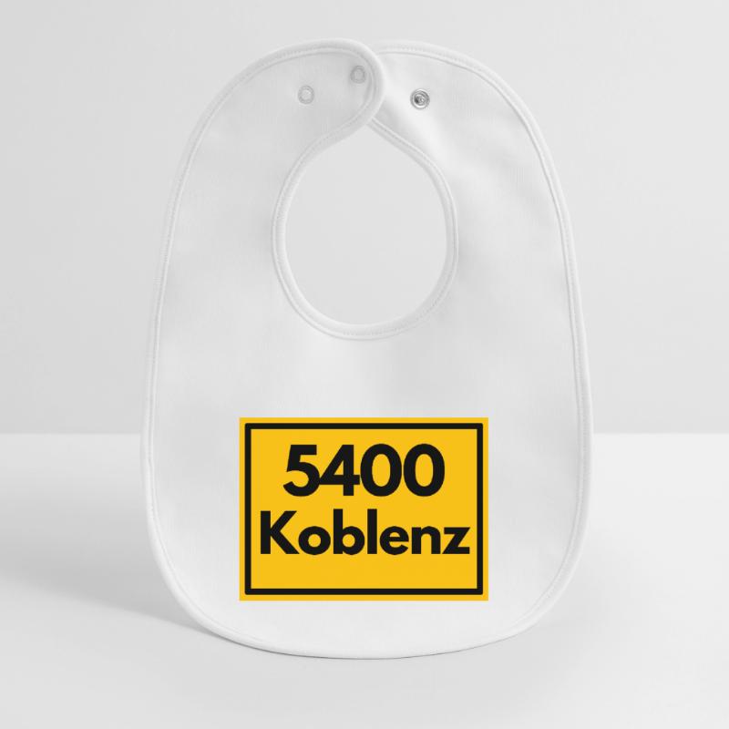 OLD POSTCODE POSTCODE RETRO 5400 KOBLENZ GERMAN Baby Organic Bib