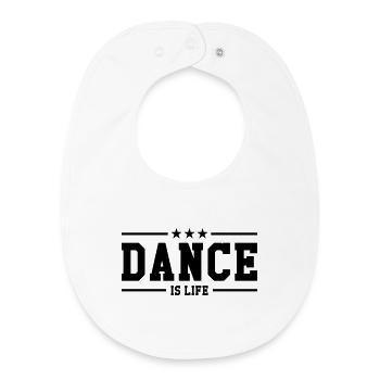 La danse c'est la vie - Bavoir bébé bio - blanc - Devant