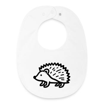 hedgehog - Baby Organic Bib - white - Front