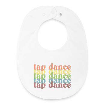 Tap Dance Pastell Raster - Baby Organic Lätzchen - Weiß - Vorne