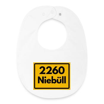 ANCIEN CODE POSTAL RÉTRO 2260 NIEBÜLL – MER DU NORD - Bavoir bébé bio - blanc - Devant