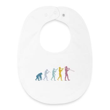 Trombone Evolution - Baby Organic Bib - white - Front