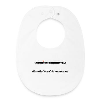 GRANNY. MAMMA. GRANDMOTHER. MOTHER'S DAY. - Baby Organic Bib - white - Front