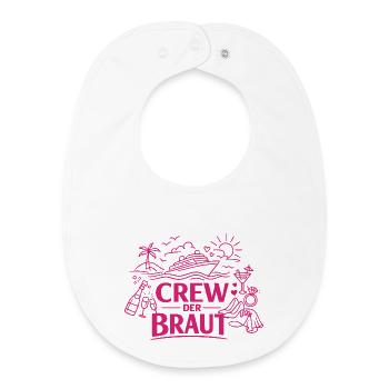 Équipage de la Mariée – Croisière pour enterrement de vie de garçon - Bavoir bébé bio - blanc - Devant