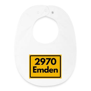 ALTE POSTLEITZAHL PLZ RETRO ⚓ 2970 Emden Moin moin - Baby Organic Lätzchen - Weiß - Vorne