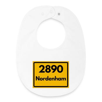 ANCIEN CODE POSTAL RÉTRO 2890 NORDENHAM – WESER - Bavoir bébé bio - blanc - Devant