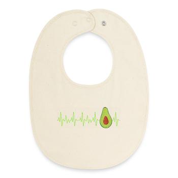 Avocado Heartbeat Avo Vegetarian - Baby Organic Lätzchen - Natur - Vorne