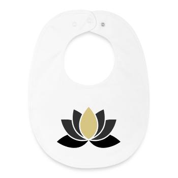  Edle Lotusblume Spa Wellness - Baby Organic Lätzchen - Weiß - Vorne