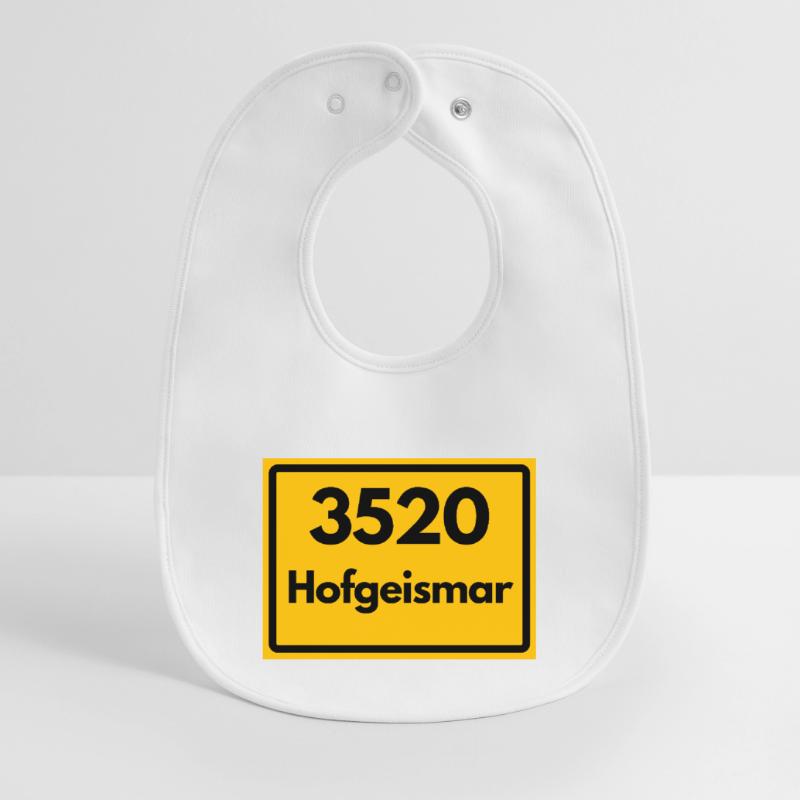 OLD POSTCODE POSTCODE RETRO 3520 HOFGEISMAR Baby Organic Bib